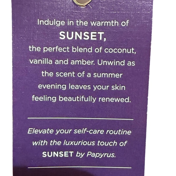 Papyrus NWT Nourishing Body Butter - Sunset 21.16 Oz Vanilla Coconut Amber - Picture 6 of 7